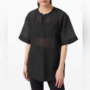 Lululemon Black Clear Intention Shirt Size 4